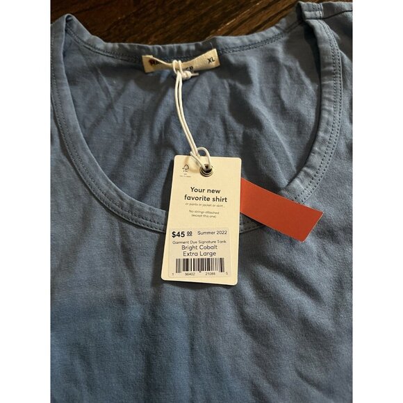 NWT Marine Layer Garment Dyed Signature Tank Top Mens Sz XL Bright Cobalt Blue - Picture 5 of 8